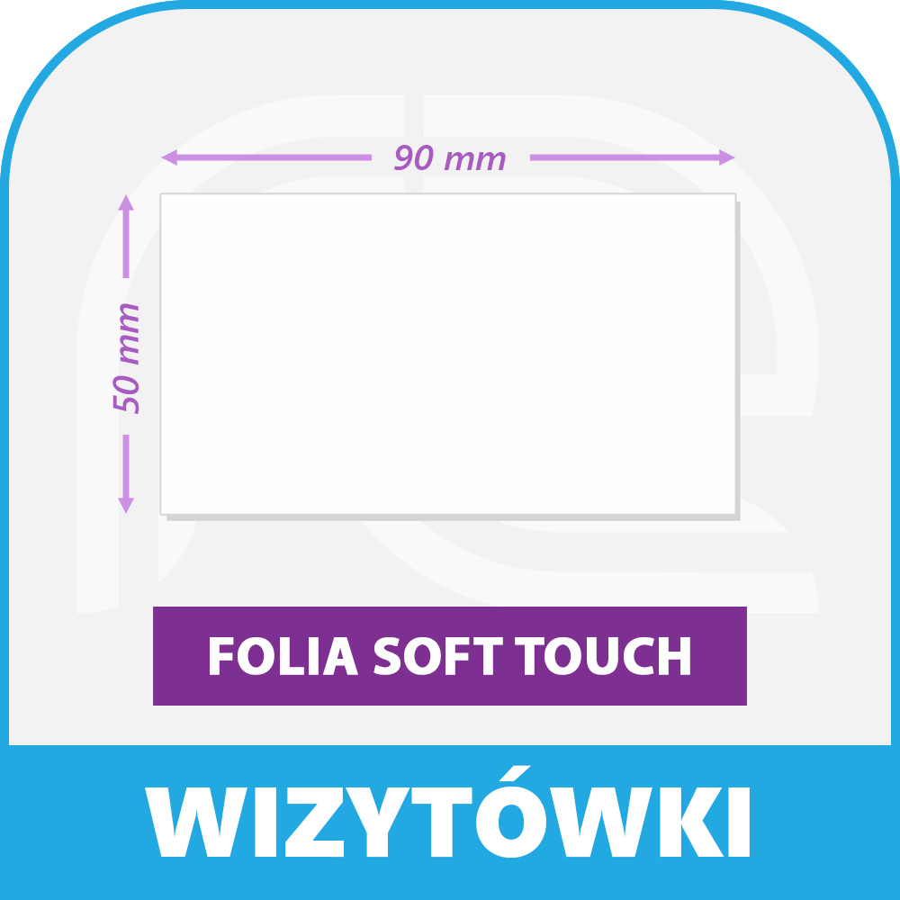 Wizytówki folia SoftTouch 90x50 - Łódź Zgierz Pabianice