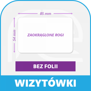 Wizytówki - Zaokrąglone rogi - bez folii 85x54 - Łódź Zgierz Pabianice